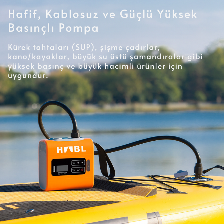 HABL Şarjlı Dijital Güçlü Hava Pompası – 22 PSI (1.5 BAR)