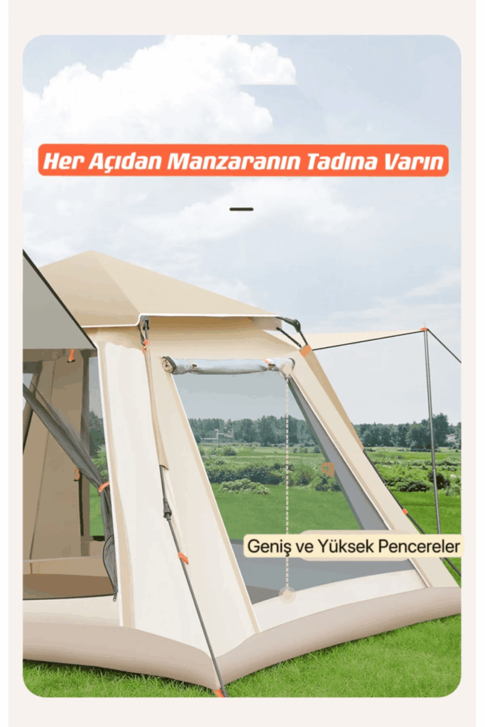Shufa 4 Tarafı Tenteli Tam Otomatik Kamp Çadırı 240x240x155 cm