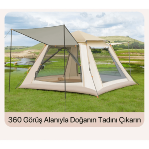 Shufa 4 Tarafı Tenteli Tam Otomatik Kamp Çadırı 240x240x155 cm