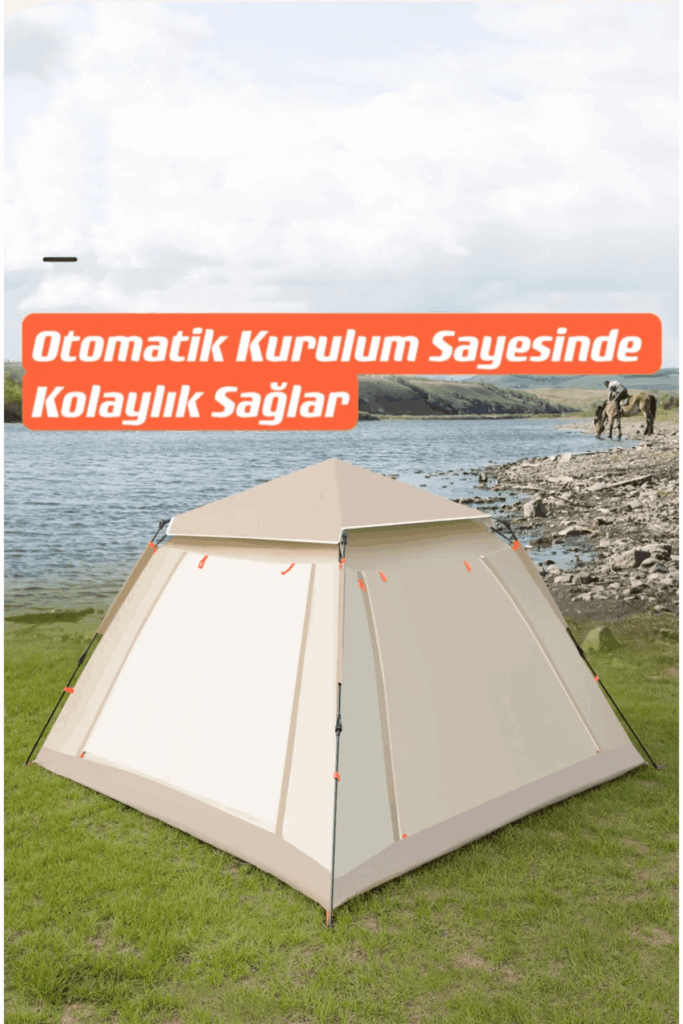 Shufa 4 Tarafı Tenteli Tam Otomatik Kamp Çadırı 240x240x155 cm