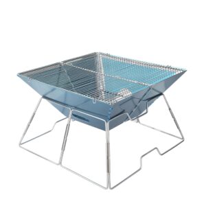 Shufa 42,5x42,5x27,5 cm Paslanmaz Çelik Ateş Yakma Standı ve Mangal Izgarası