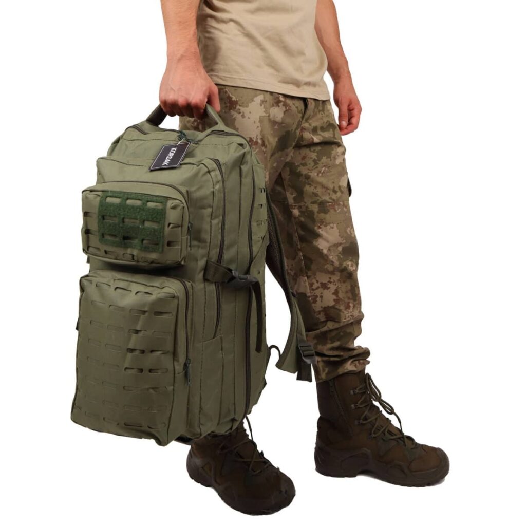 45 Litre Lazer Kesim Outdoor Sırt Çantası - Haki