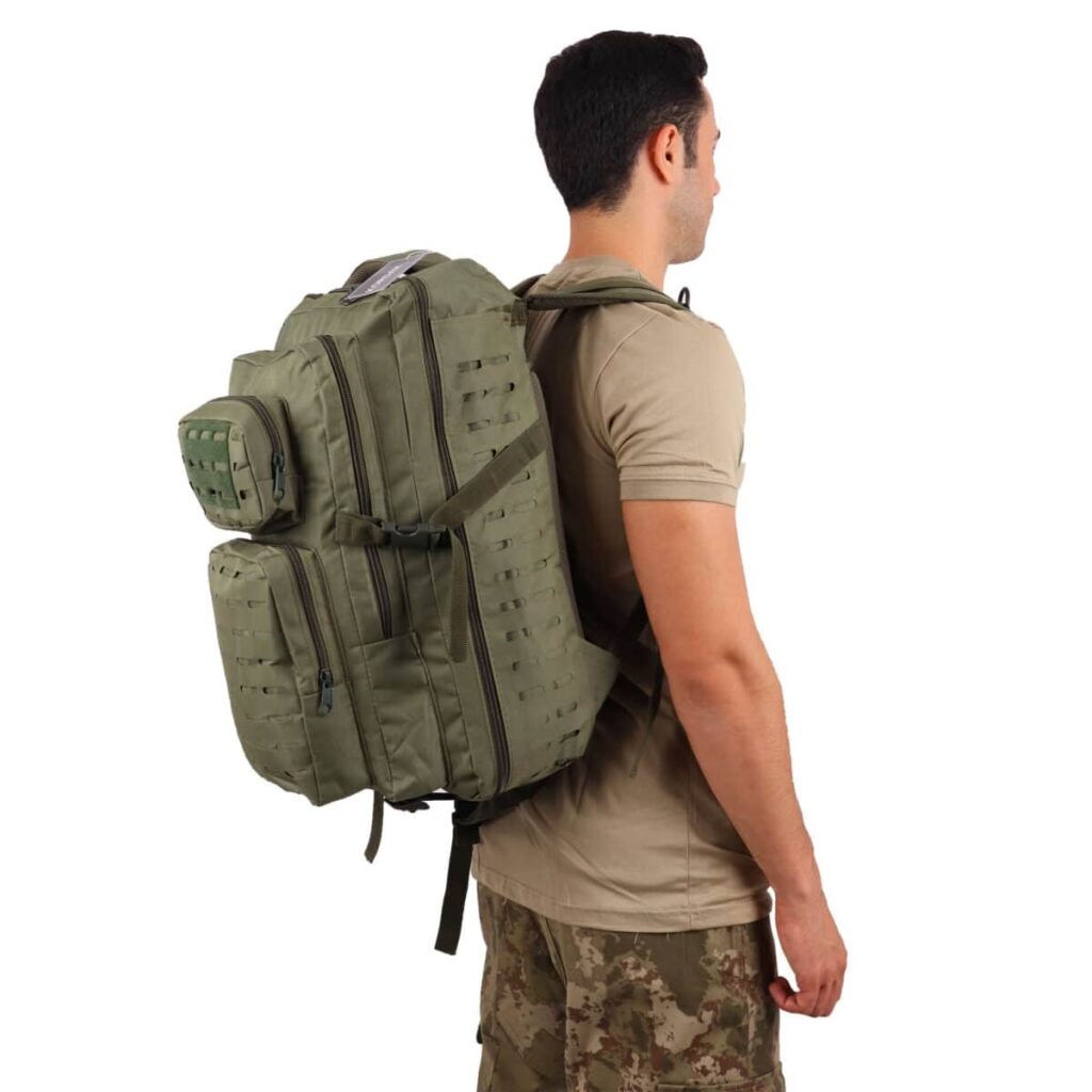 45 Litre Lazer Kesim Outdoor Sırt Çantası - Haki