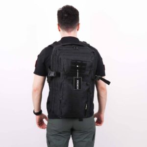 45 Litre Lazer Kesim Outdoor Sırt Çantası - Siyah