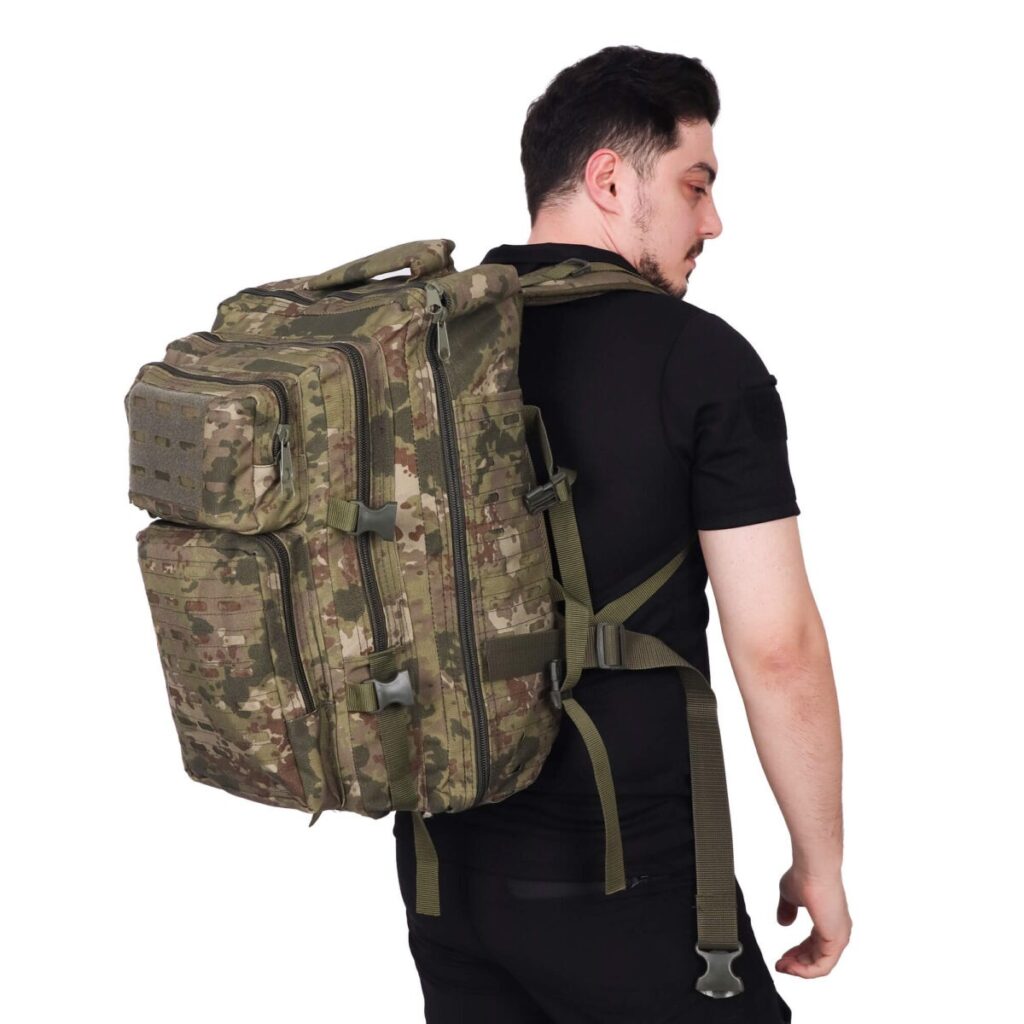 45 Litre Lazer Kesim Outdoor Sırt Çantası - TSK Askeri Kamuflaj