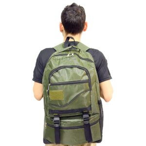 55+10 Litre Büyüyen Körüklü Outdoor Sırt Çantası - Haki