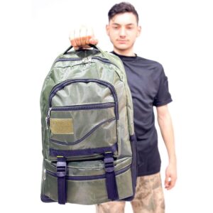 55+10 Litre Büyüyen Körüklü Outdoor Sırt Çantası - Haki