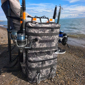 Çok Fonksiyonlu Balıkçı Ekipman Çantası - Gri Kamuflaj Desen