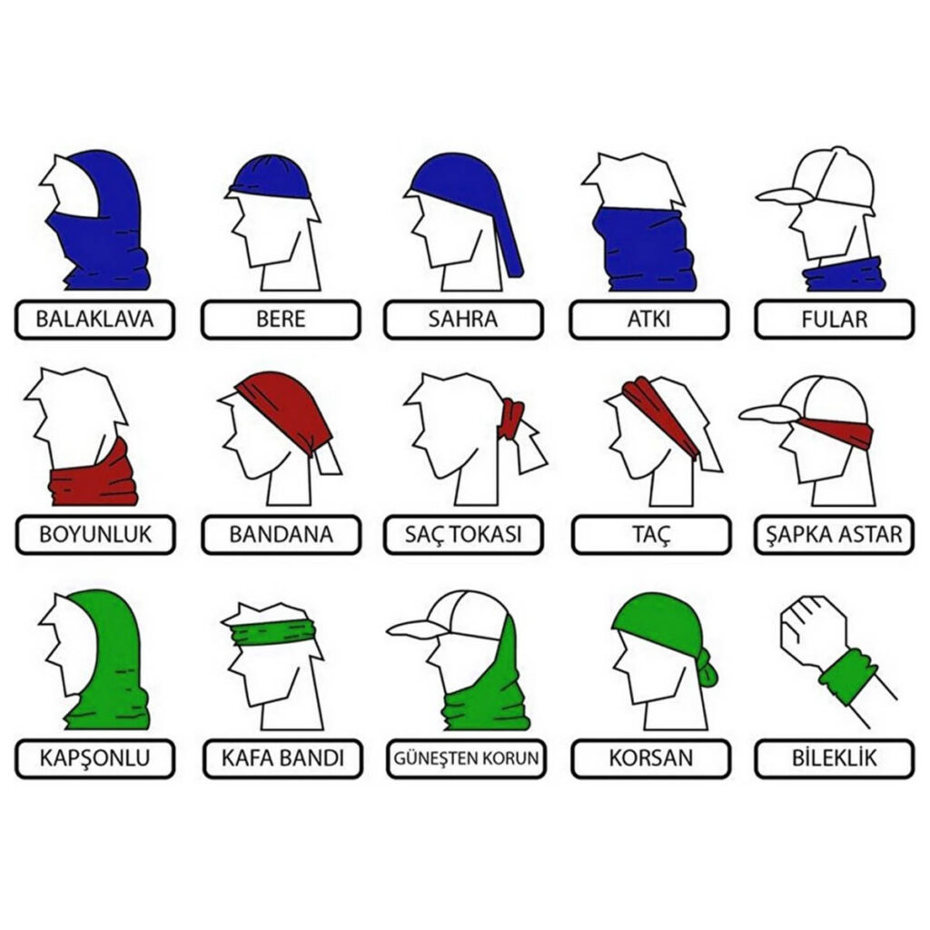 Bandana Buff Fonksiyonel Boyunluk - Haki