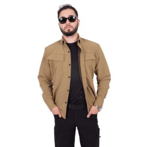 Taktik Gömlek Outdoor Likralı - Bej - XL