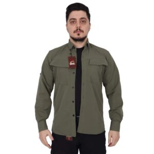 Taktik Gömlek Outdoor Likralı - Haki - M