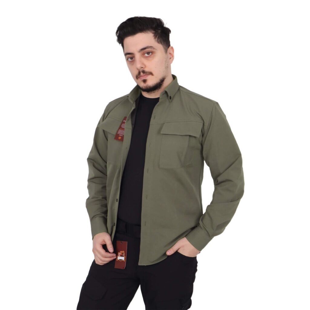 Taktik Gömlek Outdoor Likralı - Haki - M