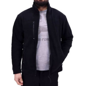 Üç Cepli Polar Hırka - Füme Grisi - M