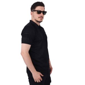 Lacost Polo Yaka Tactical T-Shirt - Siyah - XL